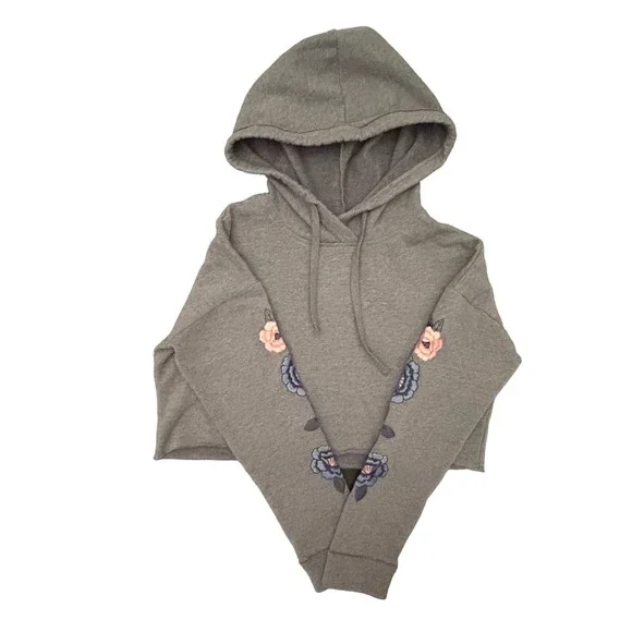 Hollister Sweaters Hollister Grey Cropped Sweatshirt Hoodie